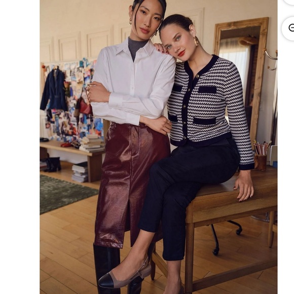 Scoop Women’s Faux Patent Leather Front Slit Midi Skirt, Size 4 NWT - Picture 5 of 13